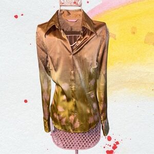 👀‼️Le Sarte Pettigrole Satin Tie-dye fitted top size S!